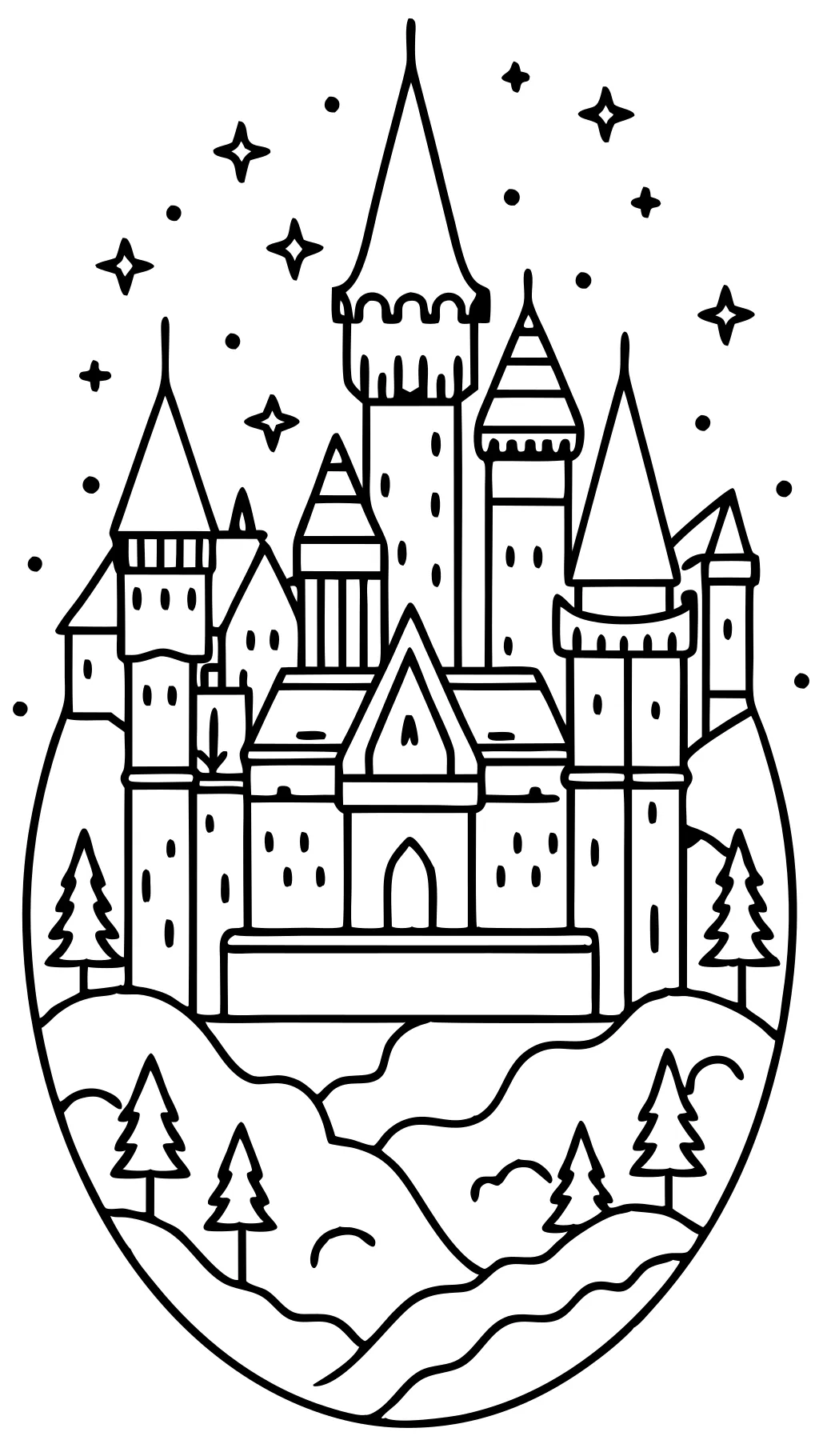 hogwarts coloring pages